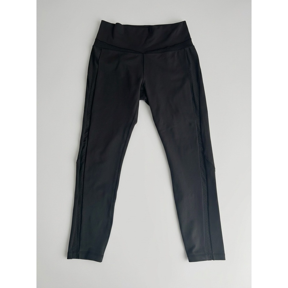 Calia by Carrie Underwood Womens Black High Waisted Mesh Panel Leggings Large